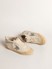 Golden Goose Mid Star with glitter star and metallic leather flash