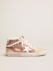 Golden Goose Women's Mid Star with pink glitter