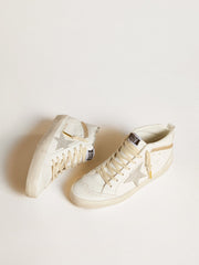 Golden Goose Mid Star with star and heel tab in suede with Swarovski crystals