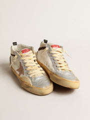 Golden Goose Mid Star LTD with silver metallic leather inserts and pink star