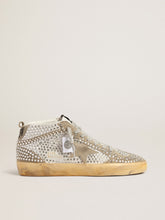 Golden Goose Women’s Mid Star in white and dove-gray suede with Swarovski crystals