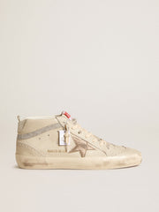 Golden Goose Women's Mid Star LTD with bronze leather star and Swarovski crystal flash