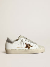 Golden Goose Women's Hi Star with star in leopard print pony skin and silver heel