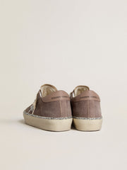 Golden Goose Women's Hi Star in suede with silver leather star and leather heel tab