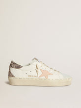 Golden Goose Hi Star in white nappa with pink leather star and glitter heel tab