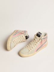 Golden Goose Pink Slide LTD with leather star and Swarovski crystal flash