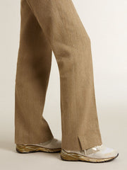 Golden Goose Women's Dad-Star in mesh and white suede with gold foiled star