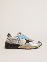 Golden Goose Women's Dad-Star in mesh and silver foiled leather with black suede star