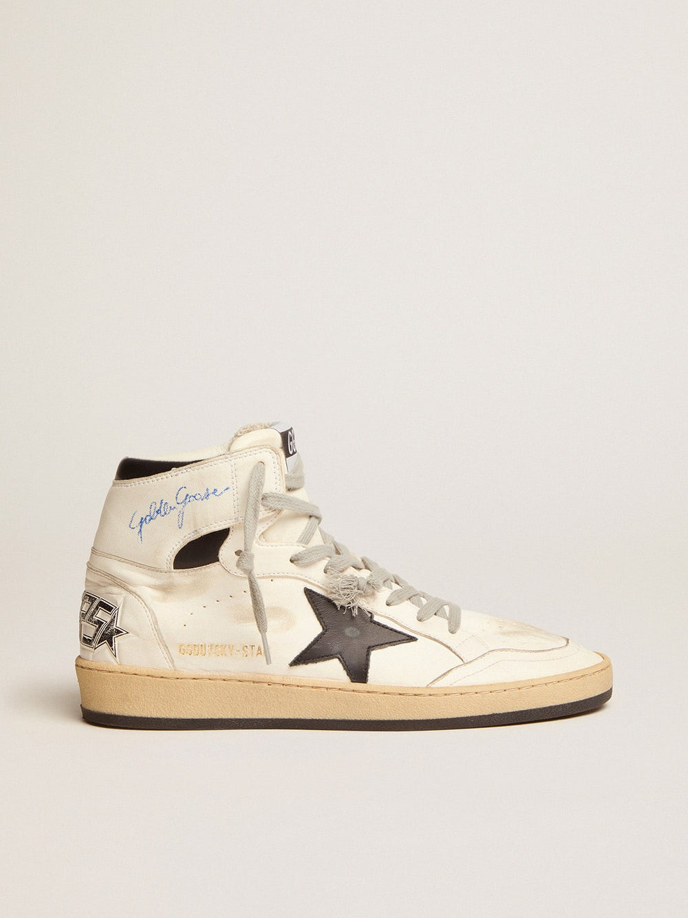 Golden Goose Women's Sky-Star with signature on the ankle and black inserts