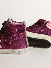 Golden Goose Francy sneakers with sequins and handwritten lettering on the outsole
