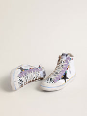 Golden Goose Women’s Francy Penstar LAB with black leather star and multicolor studs