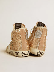 Golden Goose Francy Penstar in sequins with leather star and suede inserts