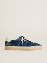 Golden Goose Women's Soul Star in blue suede with white leather heel tab
