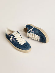 Golden Goose Women's Soul Star in blue suede with white leather heel tab