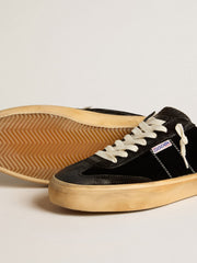 Golden Goose Soul Star in black velvet with white leather heel tab