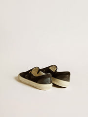 Golden Goose Women's VCE Penstar in black suede with black leather heel tab