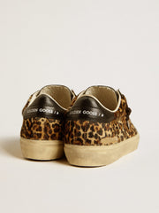Golden Goose Soul Star in leopard-print pony skin with black nappa leather heel tab and inserts