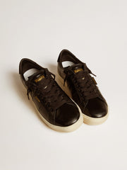Golden Goose Women's Matchstar in black leather with black suede heel tab