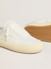 Golden Goose Women's Space-Star Cube in white leather with perforated star