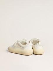 Golden Goose Women's Space-Star Cube in white leather with perforated star