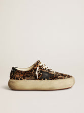 Golden Goose Women's Space-Star in leopard print pony skin with black star