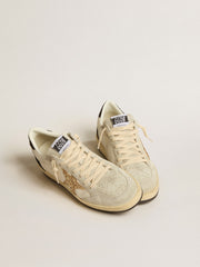 Golden Goose Women’s Ball Star in nappa and suede with glitter star and black heel tab