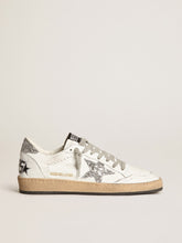 Golden Goose Women's Ball Star in nappa with white star and glitter heel tab