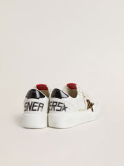 Golden Goose Ball Star with leopard pony skin star and black laminated leather heel tab