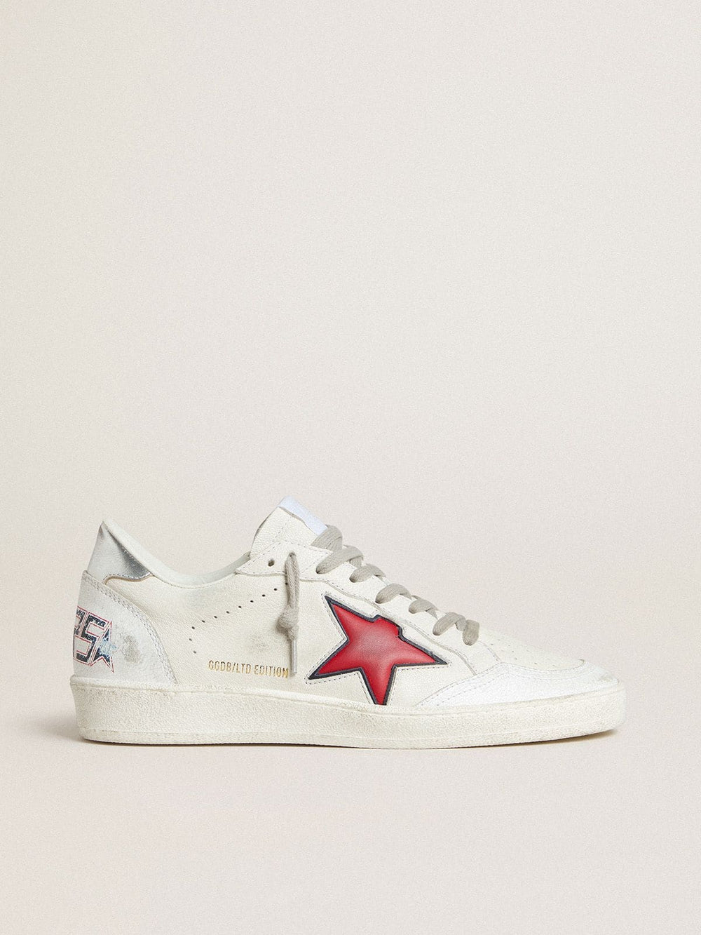 Golden Goose Women’s Ball Star LTD with red star and silver heel tab