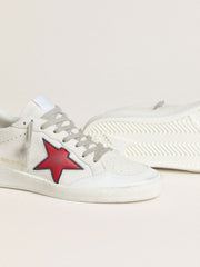 Golden Goose Women’s Ball Star LTD with red star and silver heel tab