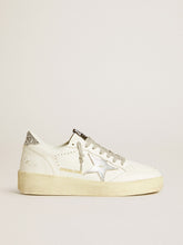 Golden Goose Women's Ball Star with silver leather star and silver glitter heel tab