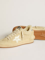 Golden Goose Women's Ball Star in suede and shearling with white patent leather star