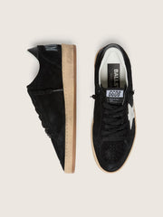 Golden Goose Women's Ball Star in black suede with white leather star