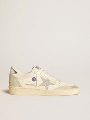 Golden Goose Women's Ball Star with silver Swarovski micro-crystal star and metallic silver leather heel tab