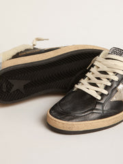 Golden Goose Ball Star Sabots in nappa with platinum star and shearling lining