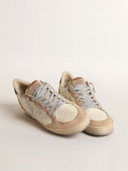 Golden Goose Women's Ball Star LTD with white star and burgundy leather heel tab