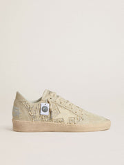 Golden Goose Ball Star in suede with Swarovski crystals and pearls and leather star