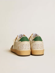 Golden Goose Women’s Ball Star with black leather star and green leather heel tab