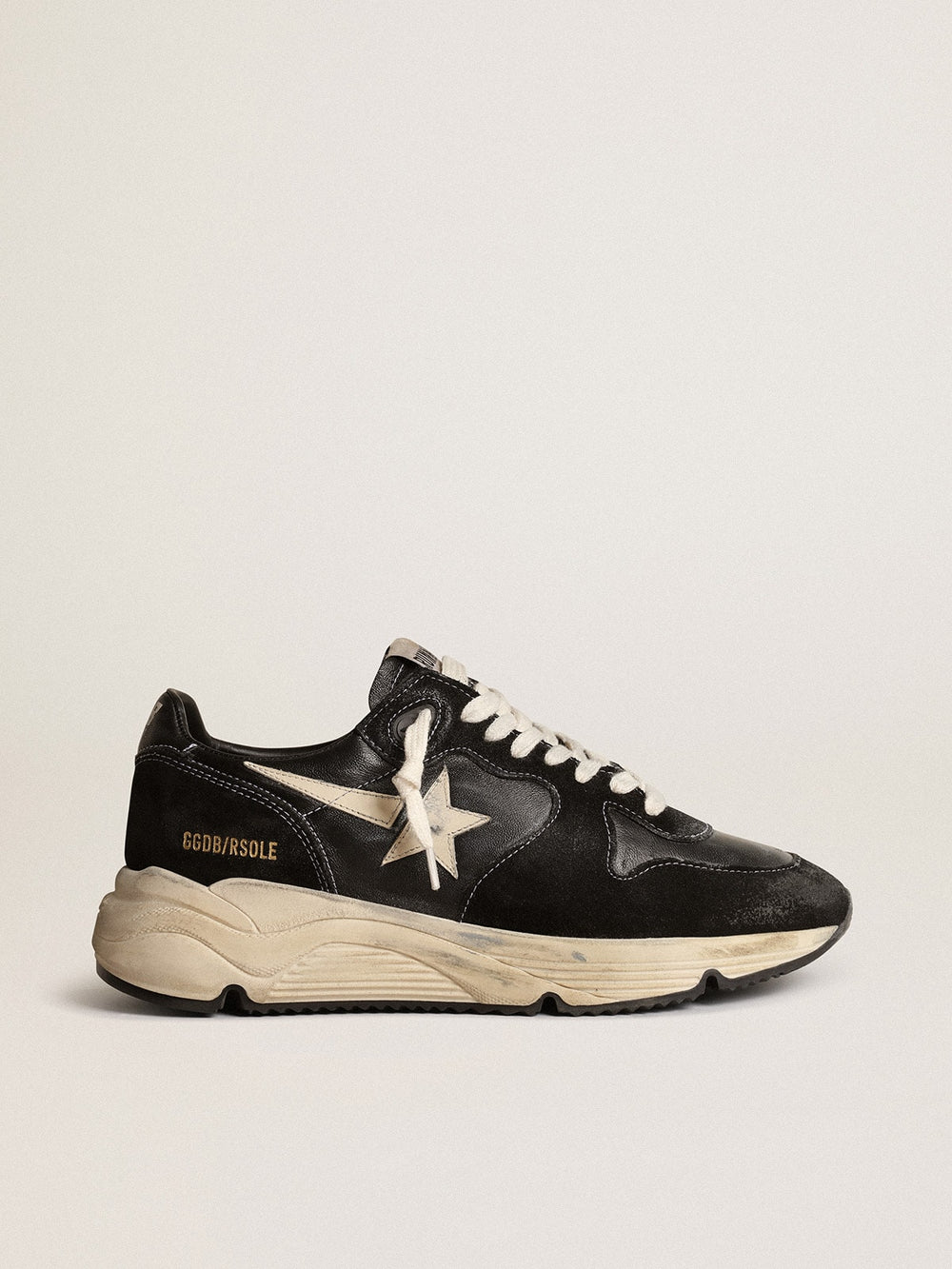 Golden Goose Women's Running Sole in black nappa and suede