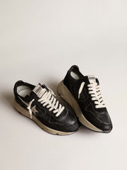 Golden Goose Women's Running Sole in black nappa and suede