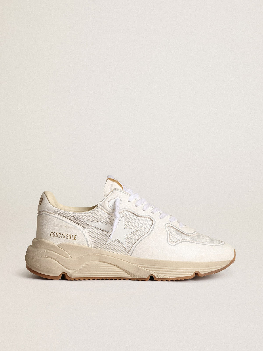 Golden Goose Women's Running Sole in mesh and white nappa