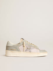 Golden Goose Stardan in gray nappa leather and white mesh with gray leather star