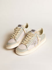 Golden Goose Stardan in gray nappa leather and white mesh with gray leather star