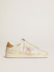 Golden Goose Women's Stardan LTD with beige leather star and crocodile beige leather heel tab