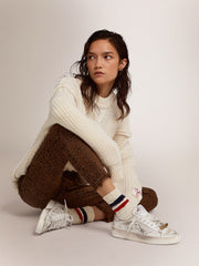 Golden Goose Stardan sneakers in white leather with lived-in treatment