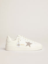 Golden Goose Women’s Purestar in white leather with silver Swarovski crystal star