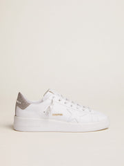 Golden Goose Women's Purestar sneakers with glittery silver heel tab