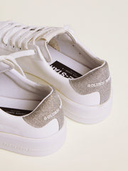 Golden Goose Women's Purestar sneakers with glittery silver heel tab