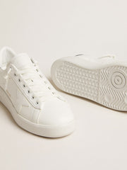 Golden Goose Women’s bio-based Purestar with white star and mirror-effect heel tab