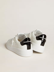 Golden Goose Women's Purestar with leather star and black patent leather heel tab